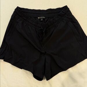 Athleta Jet Black Performance Shorts size 8 Tall